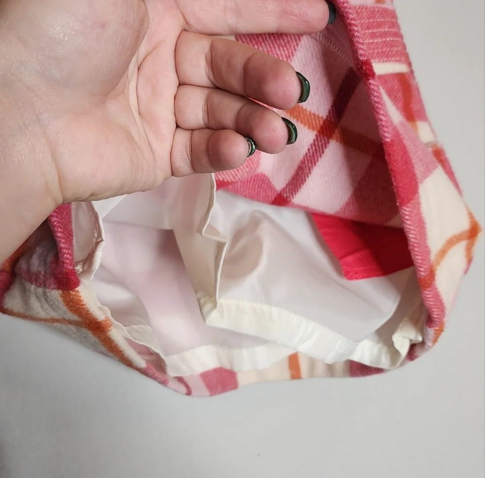 Gap‎ Wool Pink Plaid Sleeveless Dress Kids Size 4 Lined Pockets
